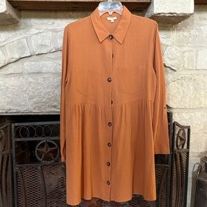 Kori Long Sleeve Button-Down Dress